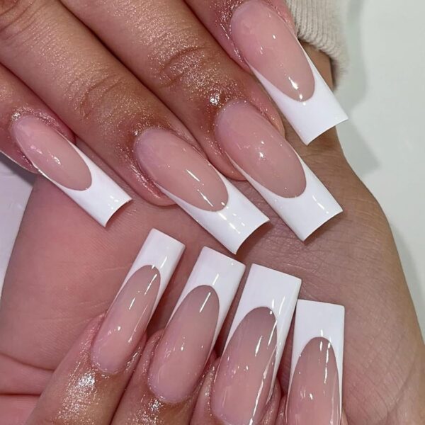 12 Stunning White on White French Tip Nail Designs You Need to Try