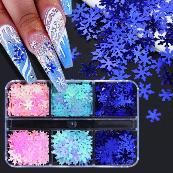 16 Elegant Blue Snowflake Nail Ideas for Cool Holiday Vibes