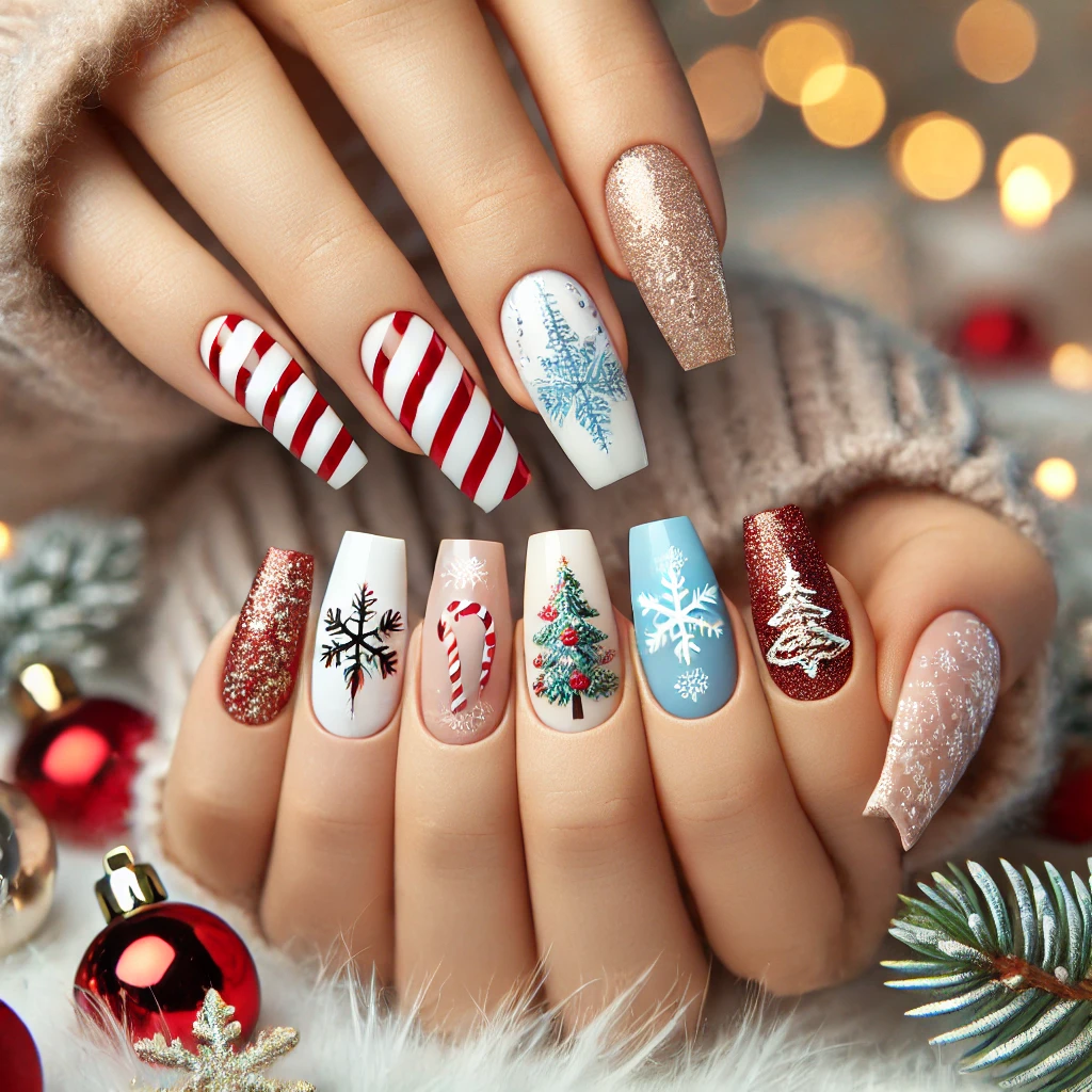 15+ Adorably Festive Christmas Nail Ideas to Sleigh This Holiday Season