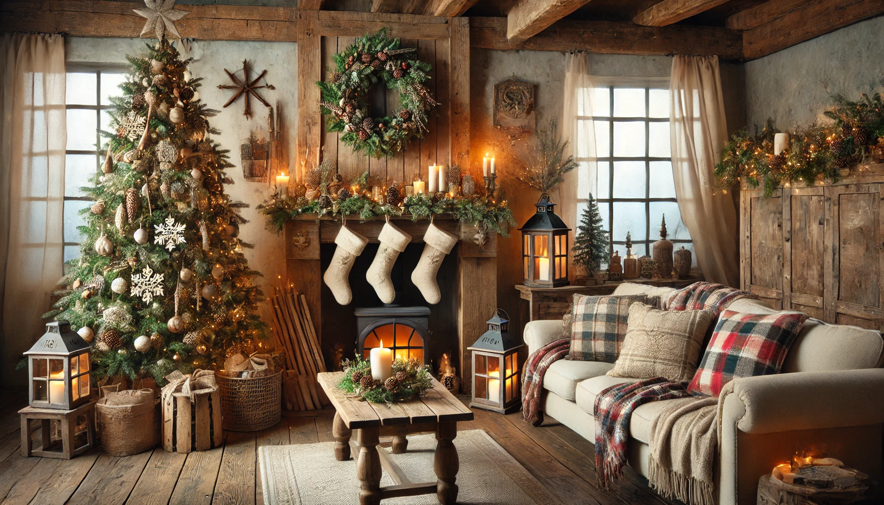 20 Rustic Farmhouse Christmas Decorations