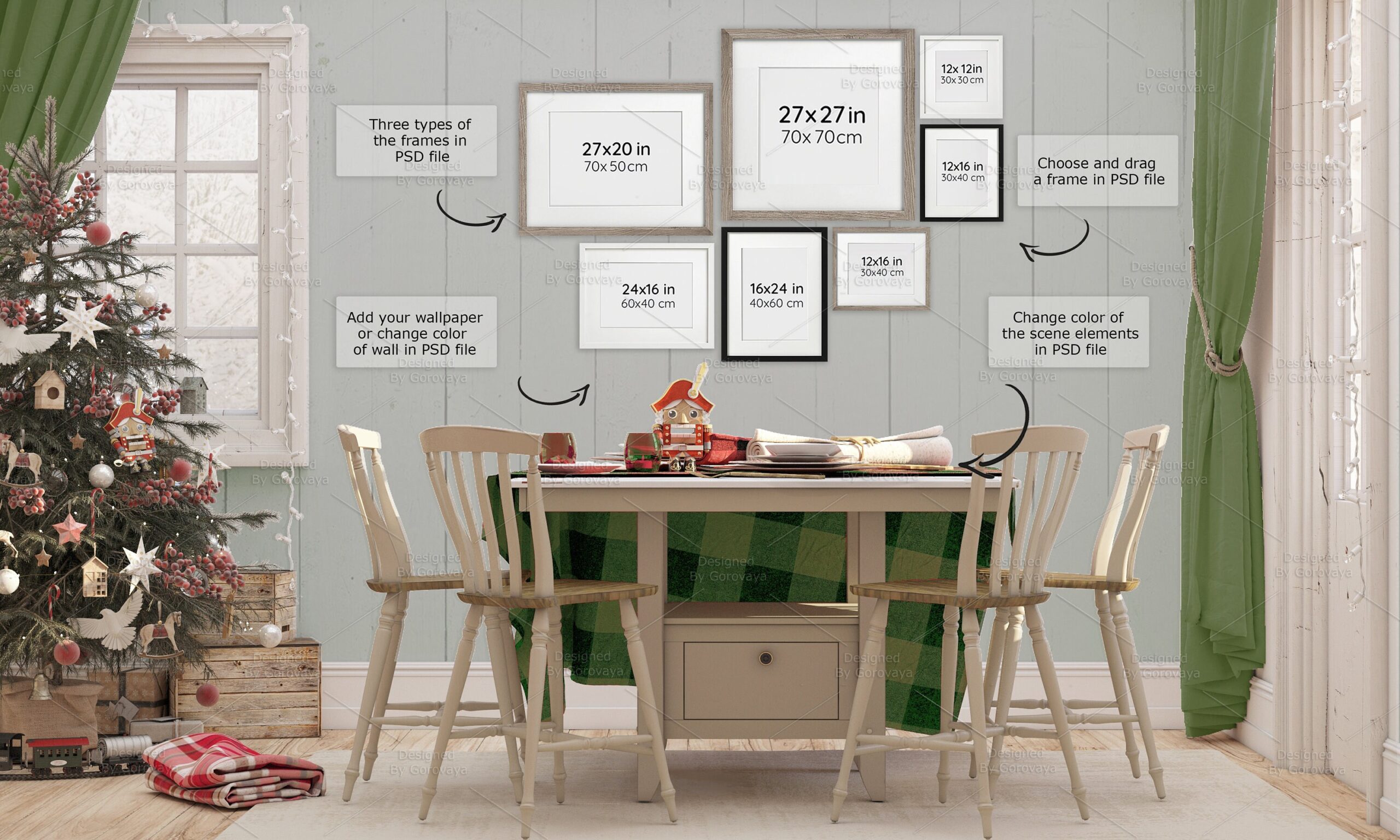 Christmas Living Room Mockup Ideas