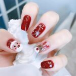 Santa Hat Nail Designs