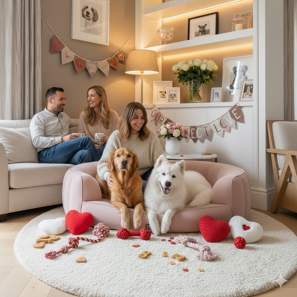Dog Frendly Valentines Day Gifts In a Shared Cozy Corner