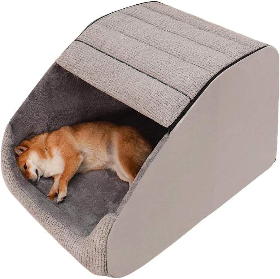 Modern Dog Houses for Apartments featuring Luxury Faux-Fur Dog House